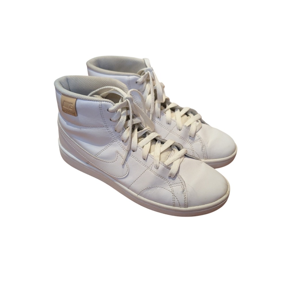 Nike Court Royale 2 Mid White Tan Sneakers CT1725-100 Womens Size 9
